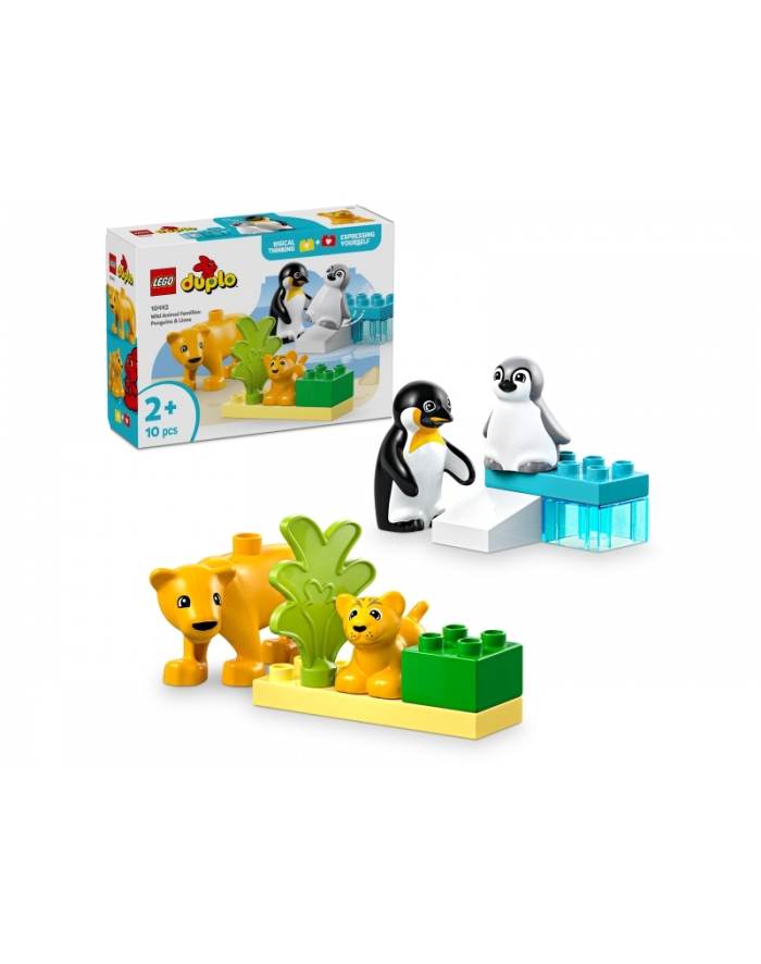 LEGO 10442 DUPLO TOWN Rodziny dzikich zwierząt: pingwiny i lwy główny