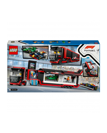 LEGO 60445 CITY F1 Ciężarówka z bolidami RB20 i AMR24 F1