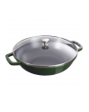 Wok żeliwny z pokrywką Staub - 30 cm, Zielony - nr 1