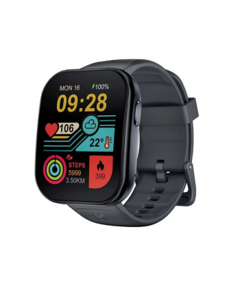 kumi Smartwatch U6 1.96 cala 300 mAh Czarny