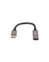 lanberg Adapter Displayport(M)- HDMI(F)4K na kablu 20cm srebrny - nr 3