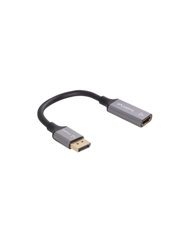 lanberg Adapter Displayport(M)- HDMI(F)8K na kablu 20cm srebrny główny