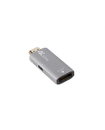 lanberg Adapter HDMI(M)-Displayport(F)4K srebrny