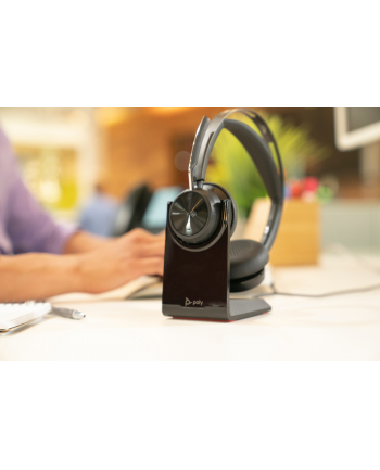 poly Zestaw słuchawkowy Voyager Focus 2 z certyfikatem Microsoft Teams USB-C-C + przejściówka USB-C/A 9T9J4AA nr 1