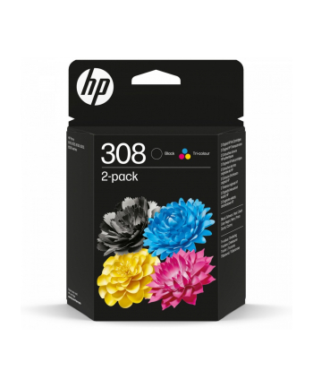 hp inc. Tusz 308 Czarny i kolorowy 2-pak 6L6S6UE
