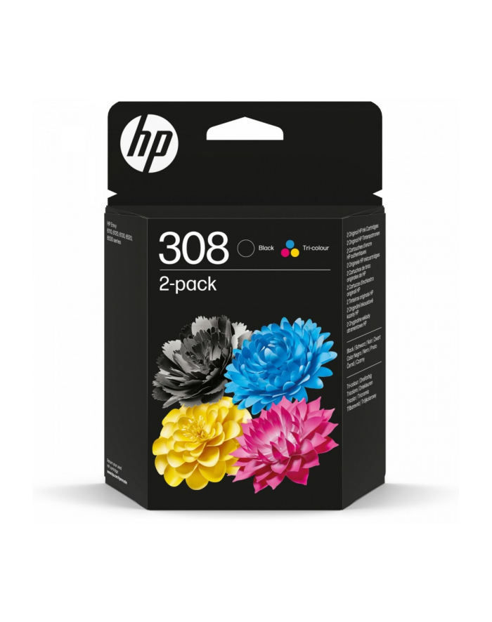 hp inc. Tusz 308 Czarny i kolorowy 2-pak 6L6S6UE główny