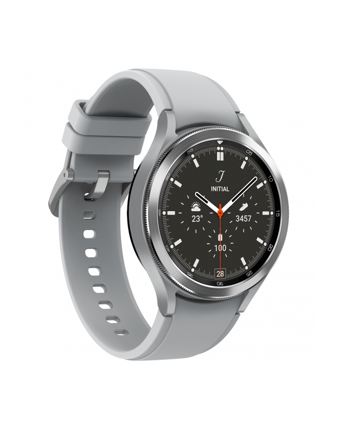 Samsung Galaxy Watch4 Classic 3,56 cm (14'';) OLED 46 mm Cyfrowy 450 x 450 px Ekran dotykowy Srebrny Wi-Fi GPS główny