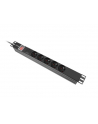 lanberg Listwa zasilająca  rack PDU 19 cali 1U  16A 5x230V  2m czarna C14 - nr 1