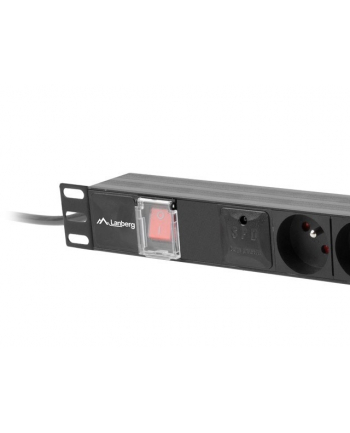 lanberg Listwa zasilająca  rack PDU 19 cali 1U  16A 5x230V  2m czarna C14
