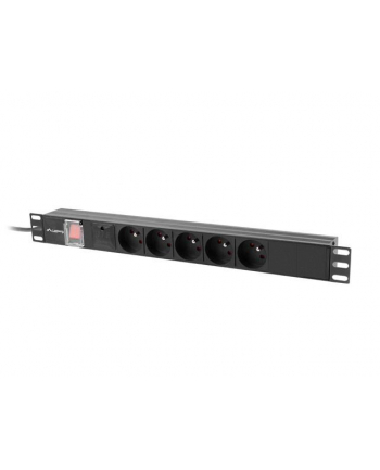 lanberg Listwa zasilająca  rack PDU 19 cali 1U  16A 5x230V  2m czarna C14