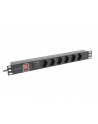 lanberg Listwa zasilająca rack PDU 19 cali 1U 16A 5xschuko 2m czarna - nr 1