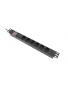 lanberg Listwa zasilająca rack PDU 19 cali 1U 16A 5xschuko 2m czarna - nr 3