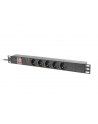 lanberg Listwa zasilająca rack PDU 19 cali 1U 16A 5xschuko 2m czarna - nr 6