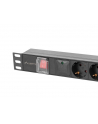 lanberg Listwa zasilająca  rack PDU 19 cali 1U 16A 6x230V schuko 2m czarna - nr 6