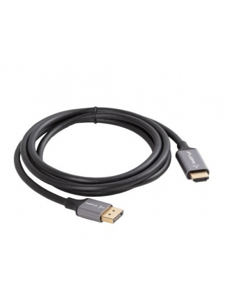 lanberg Kabel Displayport(M)-HDMI(M)1.8M 4K czarno-srebrny