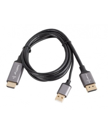 lanberg Kabel HDMI(M)-Displayport(M) 1M 4K czarny