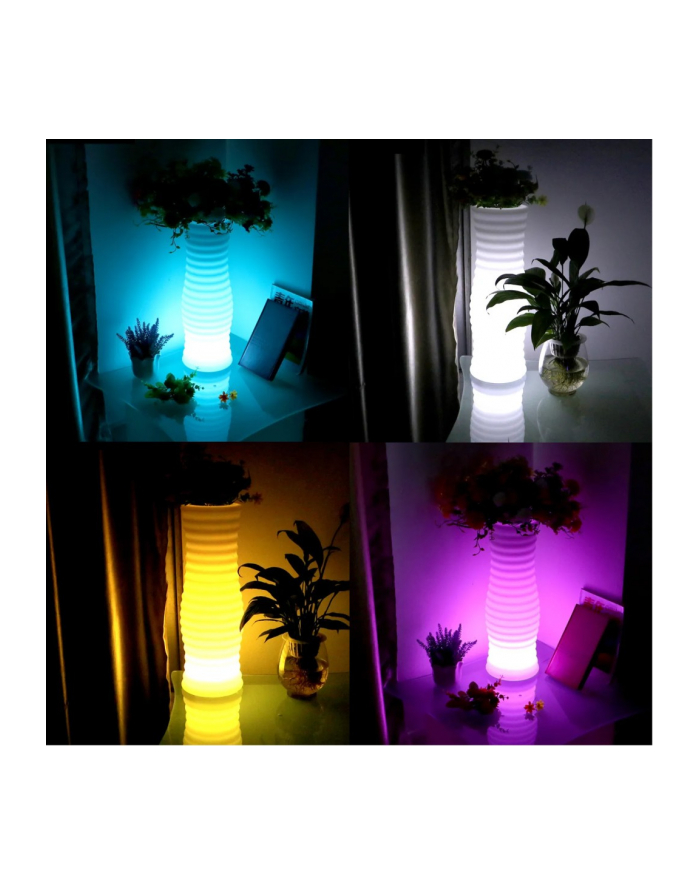 techly Wazon na kwiaty z podświetlaniem LED RGB i pilotem główny