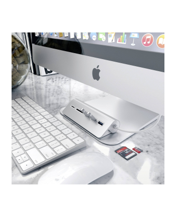 Satechi Aluminum USB 3.0 Hub 'amp; Card Reader silver