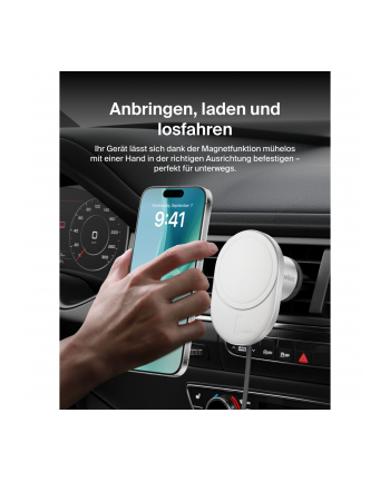 Belkin Magn.kabelloses Kfz-Lade- gerät Qi2 (15W), ohne Netzteil
