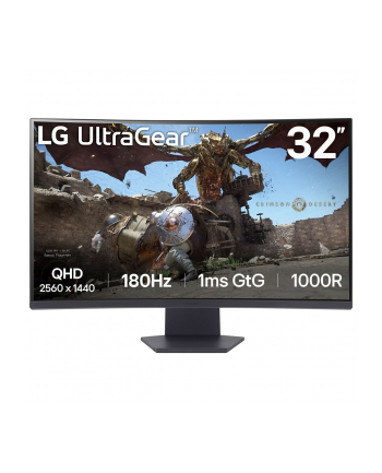 lg electronics Monitor 32GS60QC-B 31.5 cala QHD 1000R Curved 180Hz