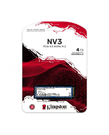 kingston Dysk SSD NV3 4TB M.2 2280 PCI-e 4.0 NVMe 6000/5000