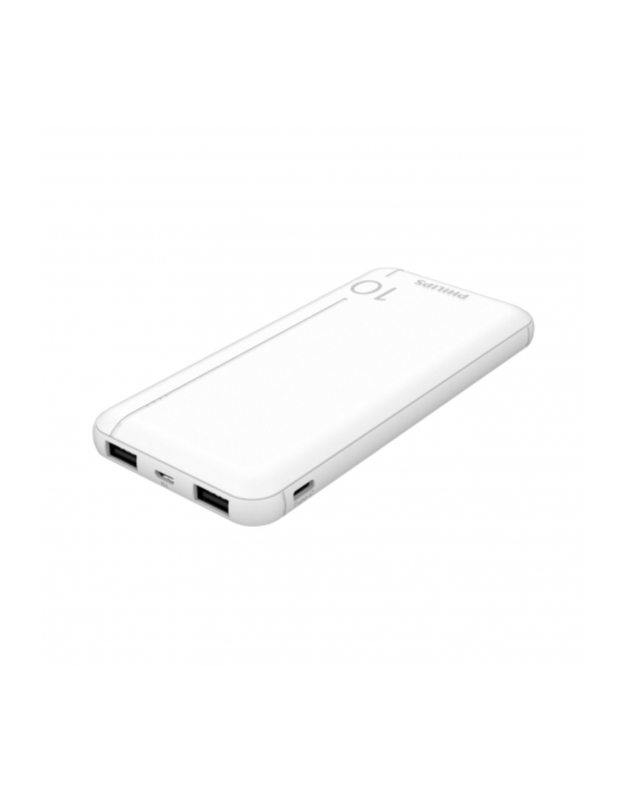 Philips Slim Powerbank 10000mAh mit LED + Micro-USB Kabel BIAŁY główny