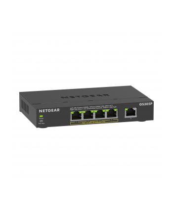 netgear Przełącznik niezarządzalny GS305P-300EUS PoE+ Gigabit 5-portowy SOHO z serii 300