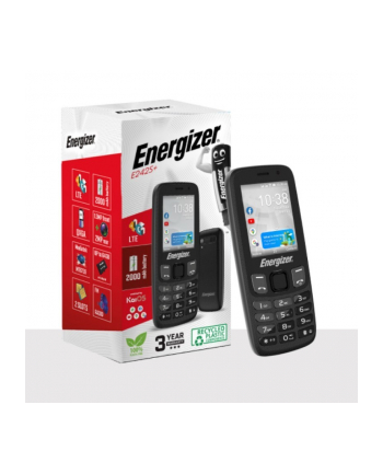 energizer Telefon E242S+ 512MB RAM 4GB 2,4' 4G LTE Dual SIM EU Czarny