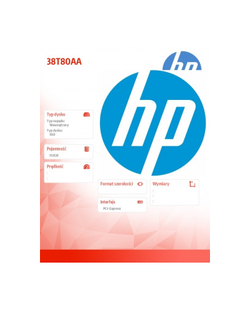 hp inc. Moduł SSD ZTurbo 512G PCIe-4x4 TLC 38T80AA