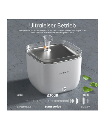 Astropet  Haustier Trinkbrunnen mit Kabel Luna Series