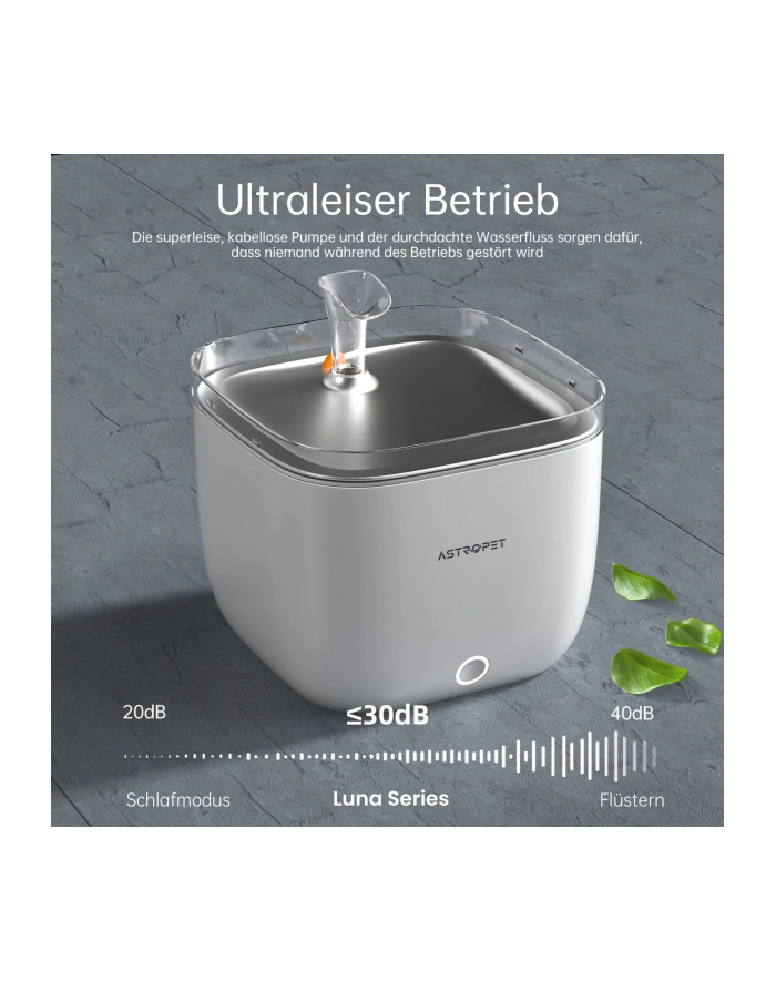 Astropet  Haustier Trinkbrunnen mit Kabel Luna Series główny