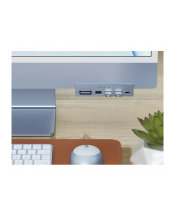 Satechi USB-C Clamp Hub for 24 iMac blue