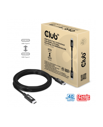 Club 3D Club3D Kabel Usb4 Gen3X2 Typ C 8K60Hz Uhd Power Delivery 240W M 300Cm