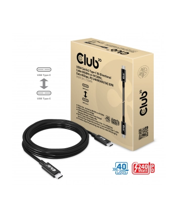 Club 3D Club3D Kabel Usb4 Gen3X2 Typ C 8K60Hz Uhd Power Delivery 240W M 300Cm