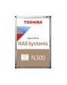 Dysk Toshiba N300 HDWG62CUZSVA 22TB 3,5'' 7200 512MB SATA III NAS BULK - nr 1