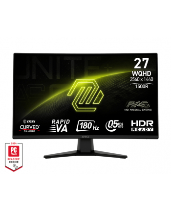 Monitor MSI 27'' MAG 274CQF Rapid VA WQHD 180Hz 2xHDMI DP