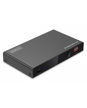 Rozdzielacz/Splitter DIGITUS HDMI 1x2, 8K/60Hz (4:4:4) z HDR, 48 Gbps, HDCP 2.3. Toslink / Stereo, EDID