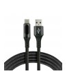 Kabel USB -> USB-C everActive CBB-1CBL 1m 3A wbudowany wyświetlacz czarny - nr 1