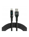 Kabel USB -> Lightning everActive CBB-1IBL 1m 2,4A wbudowany wyświetlacz czarny - nr 1