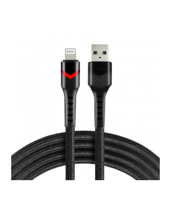 Kabel USB -> Lightning everActive CBB-1IBR 1m 2,4A RGB LED czarny