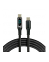Kabel USB-C -> USB-C everActive CBB-2PD5L 2m 100W wbudowany wyświetlacz czarny - nr 1