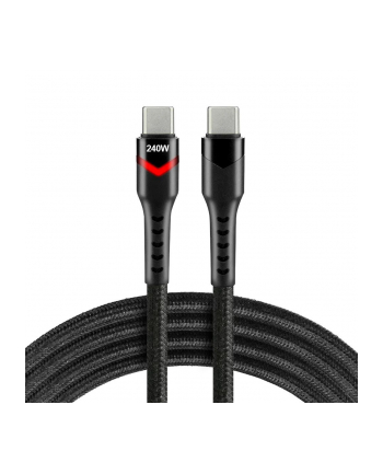 Kabel USB-C -> USB-C everActive CBB-2PDRS 2m 240W RGB LED czarny