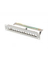 Patch panel pusty Lanberg 12 Port 1U 10'' FTP z organizerem do modułów Keystone szary - nr 1