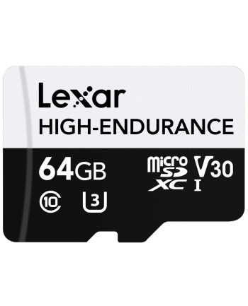 lexar Karta microSD 64GB C10 A1 U3 V30 100/35MB/s CL10 adapter