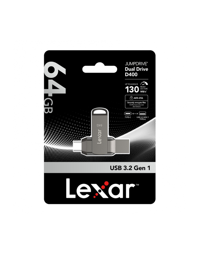 lexar Pendrive Dual Drive D400 64GB USB-C/A 3.1 130MB/s główny