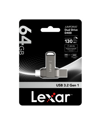 lexar Pendrive Dual Drive D400 64GB USB-C/A 3.1 130MB/s