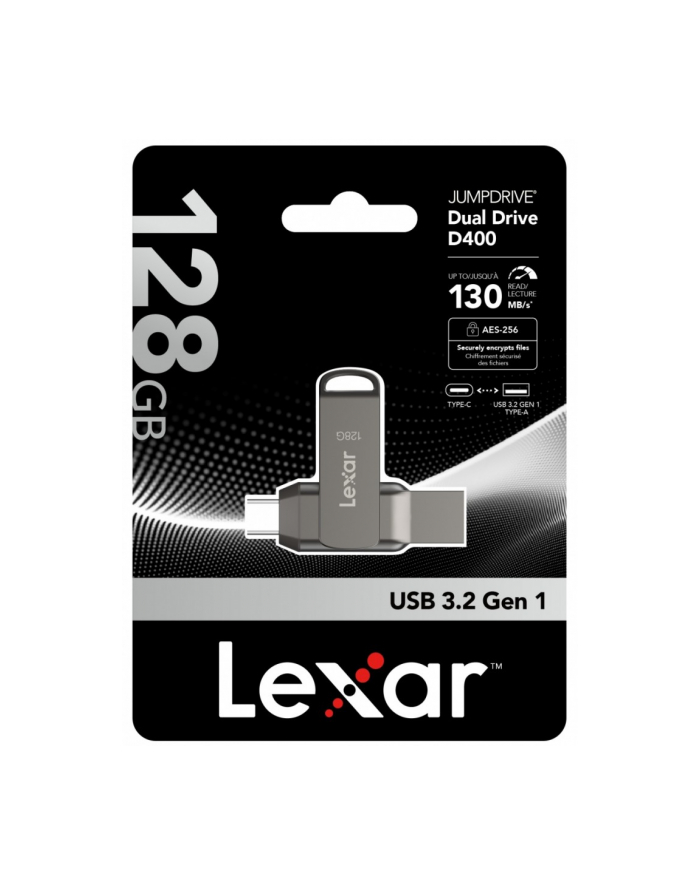 lexar Pendrive Dual Drive D400 128GB USB-C/A 3.1 130MB/s główny