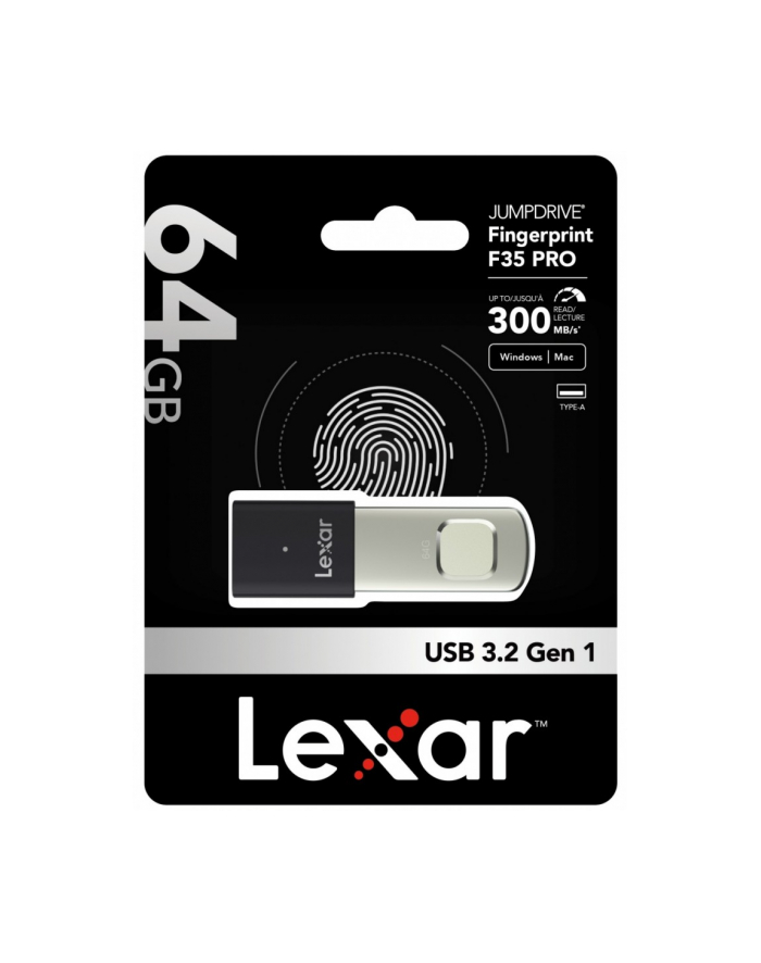 lexar Pendrive F35pro Fingerprint 64G USB 3.2 Gen1 300/150MB/s główny