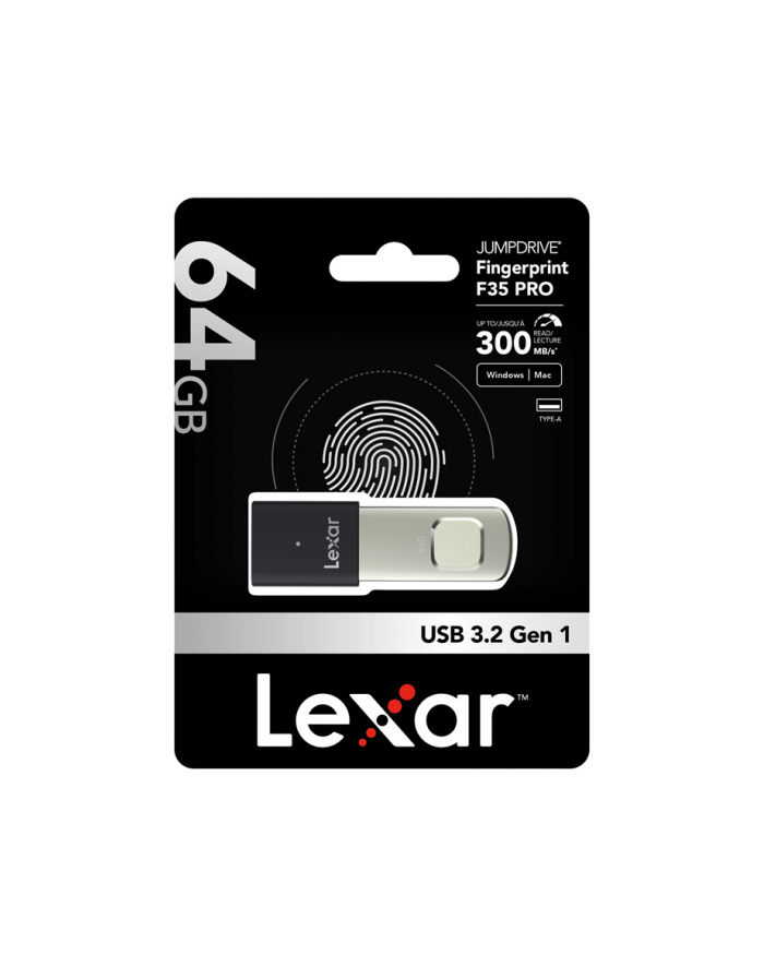 lexar Pendrive F35pro Fingerprint 64G USB 3.2 Gen1 300/150MB/s główny