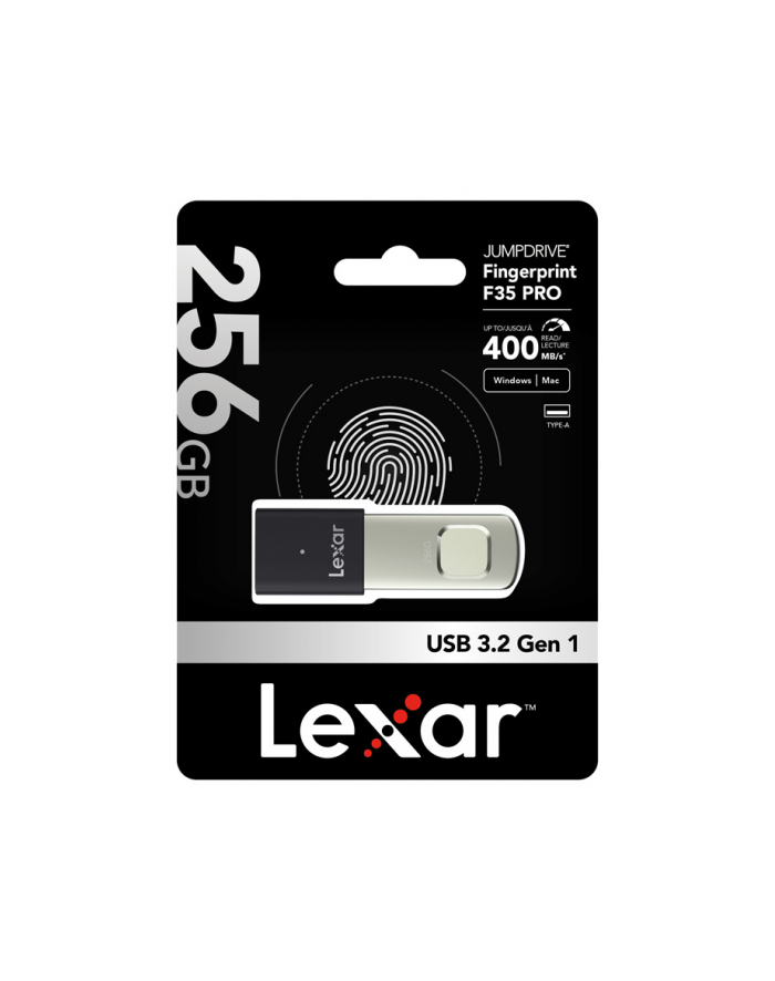 lexar Pendrive F35pro Fingerprint 256G USB 3.2 Gen1 400/350MB/s główny